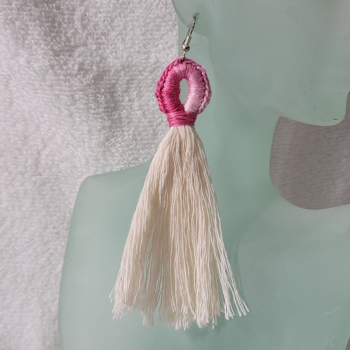 Variegated Pink Crafty Loop Boho Earrings