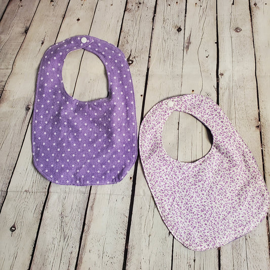 Purple Floral Bib