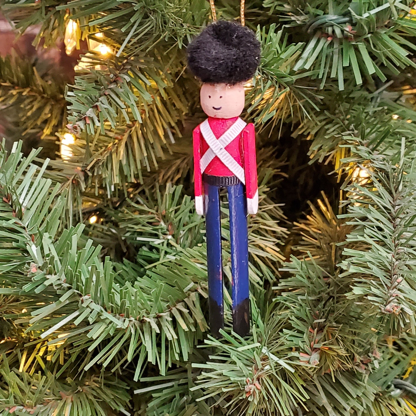 Nutcracker-Inspired Soldier Clothespin Ornament