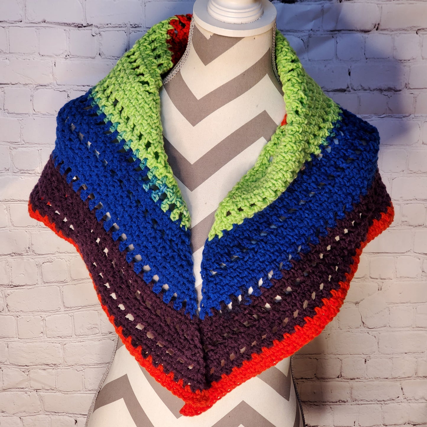 Multi Colored Triangle Shawl