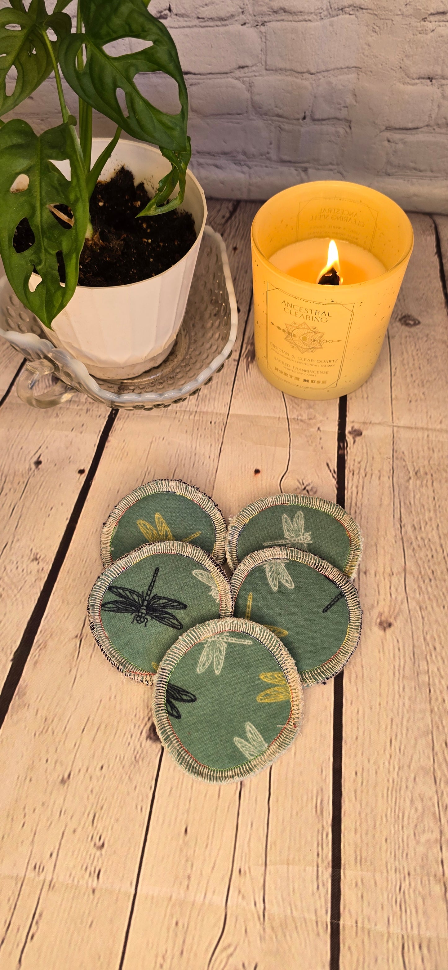 Reusable Cotton Rounds -  Dragonfly