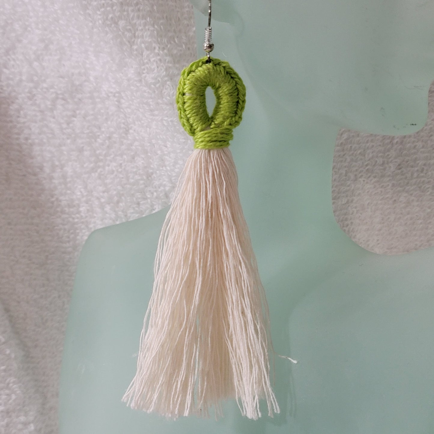 Lime Crafty Loop Boho Earrings