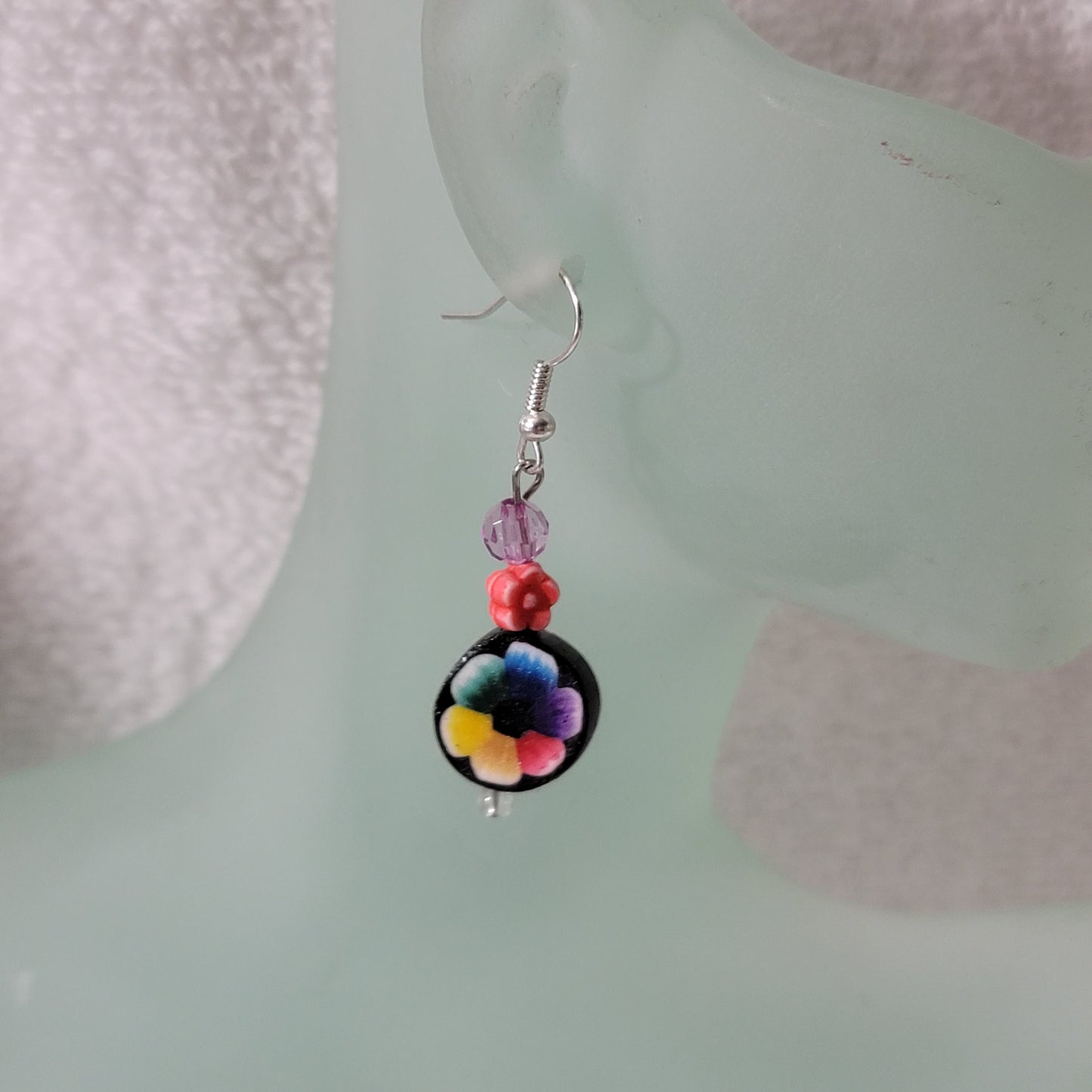 Primary Flower Dangle Earrings