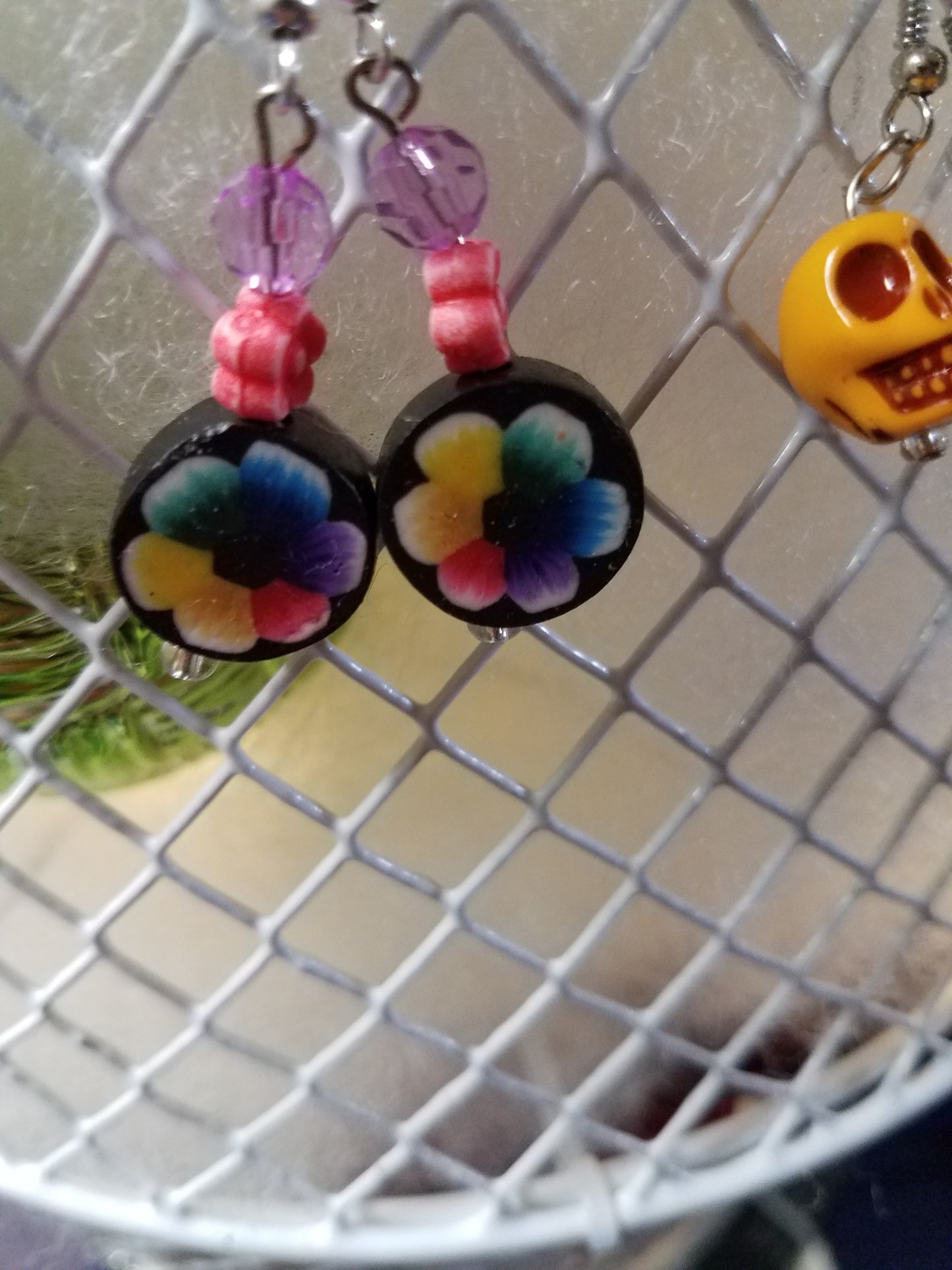 Primary Flower Dangle Earrings