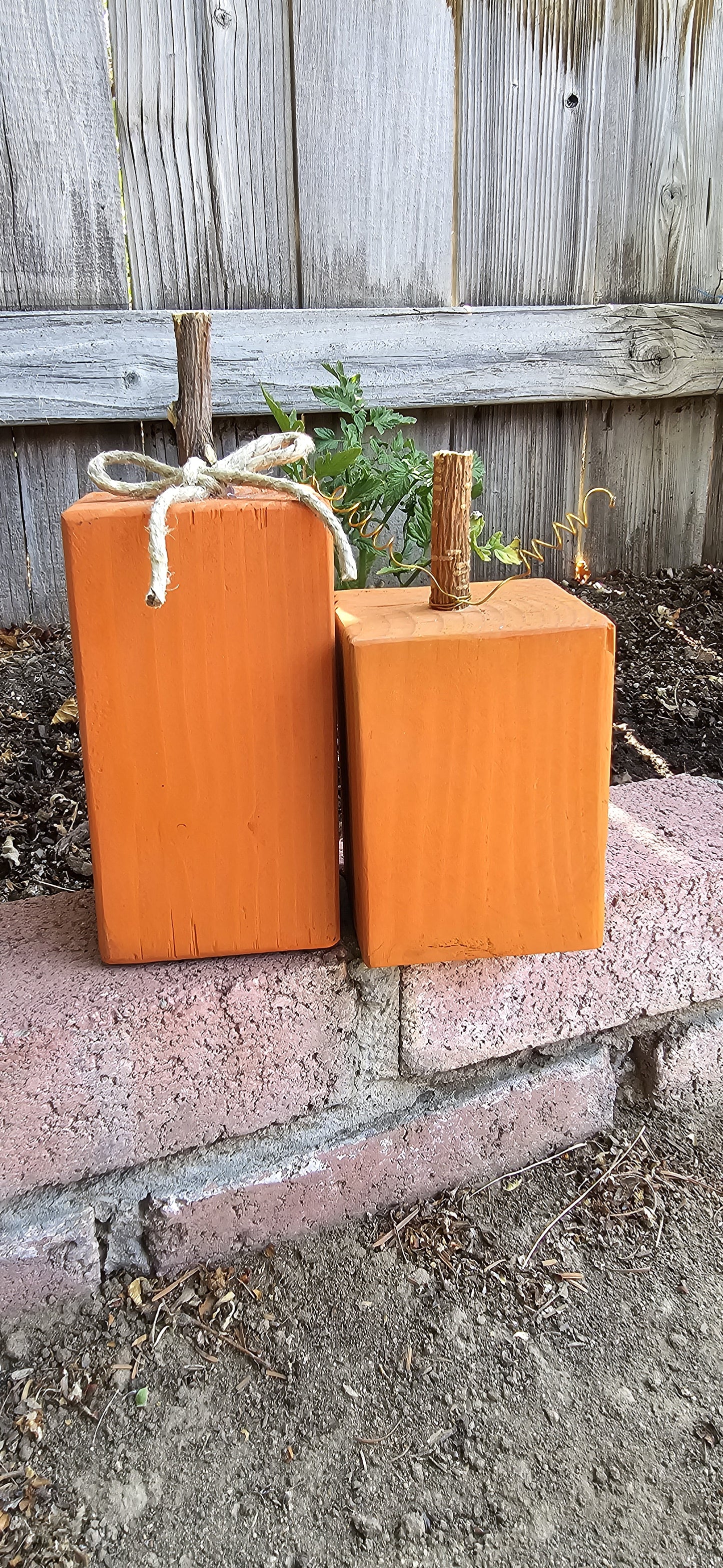 Wooden Pumpkins - Orange