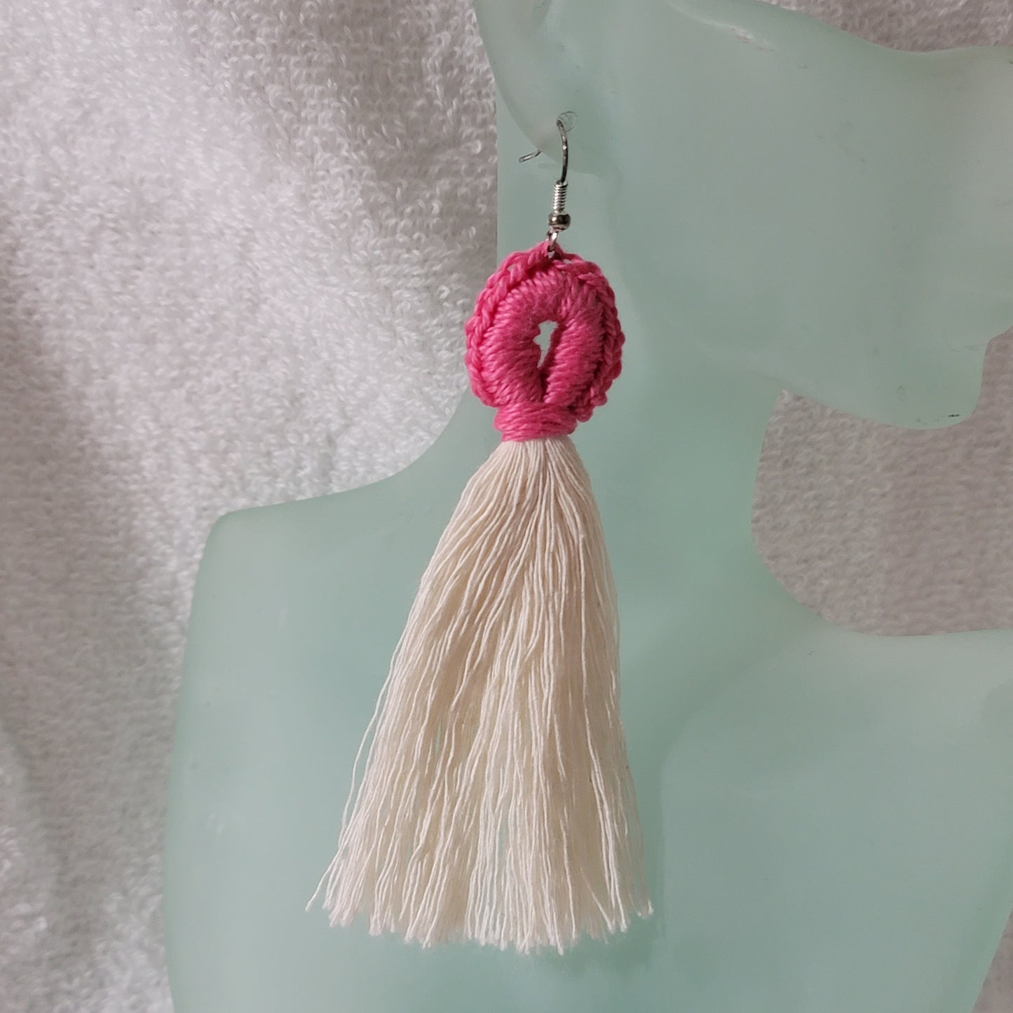 Pink Crafty Loop Boho Earrings