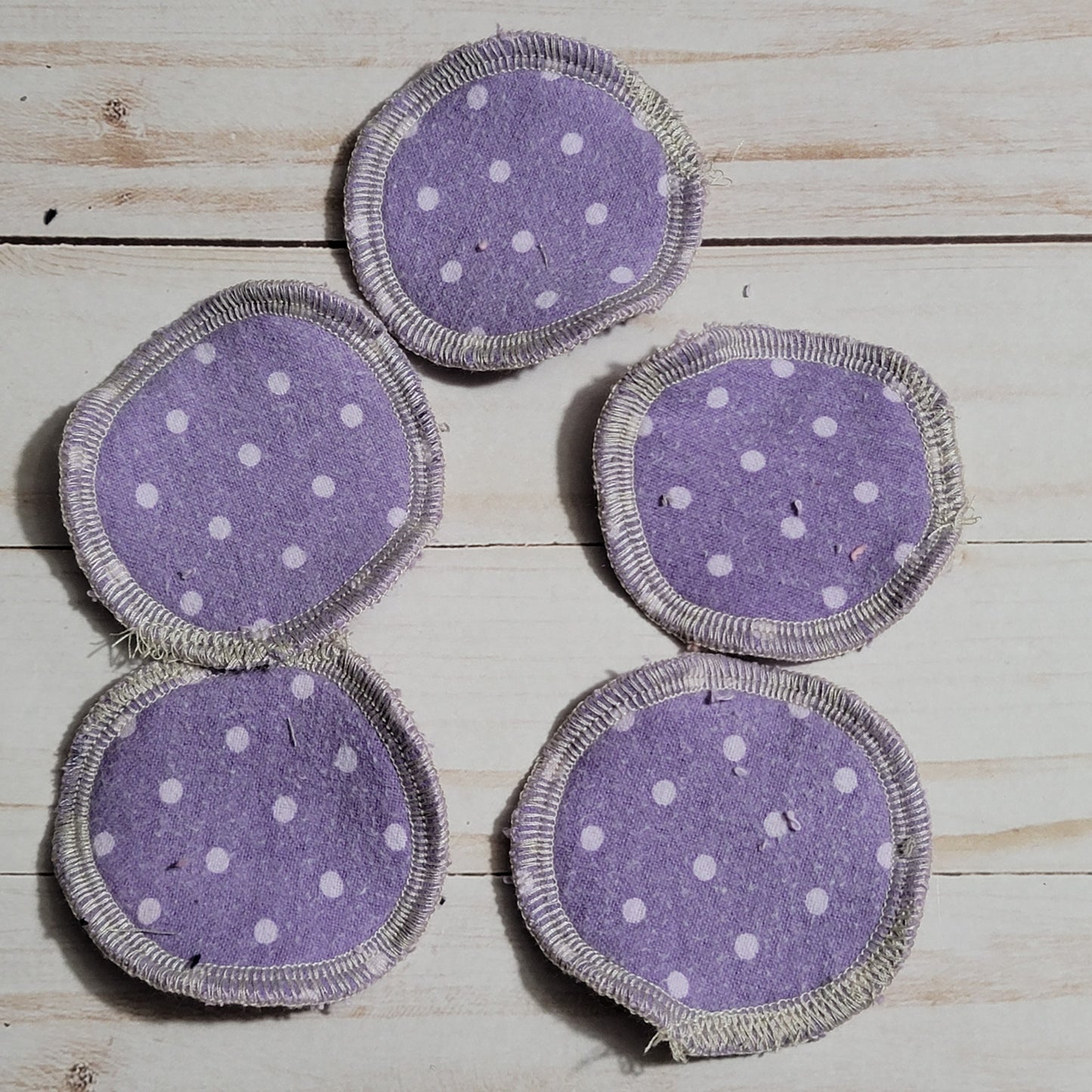 Reusable Cotton Rounds - Purple Polk-A-Dot