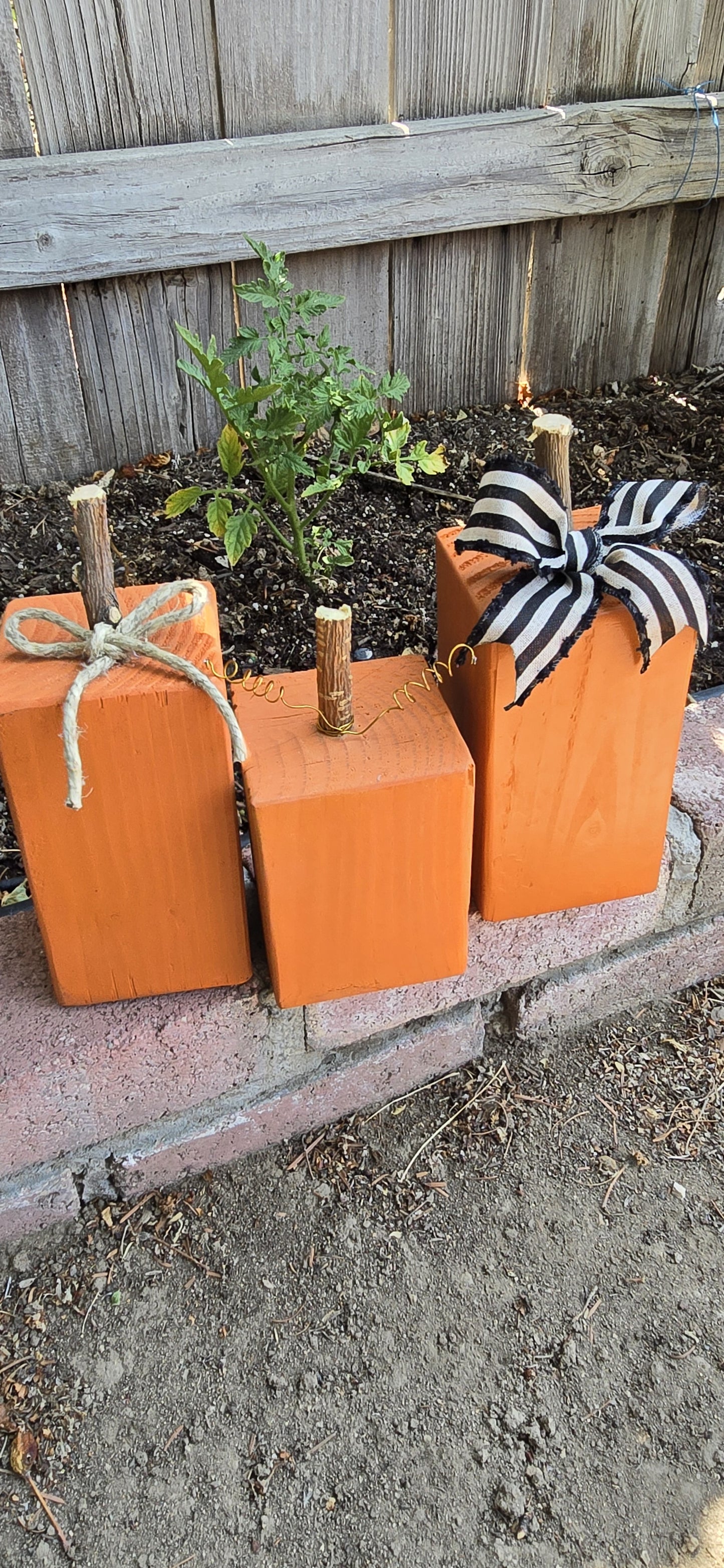 Wooden Pumpkins - Orange