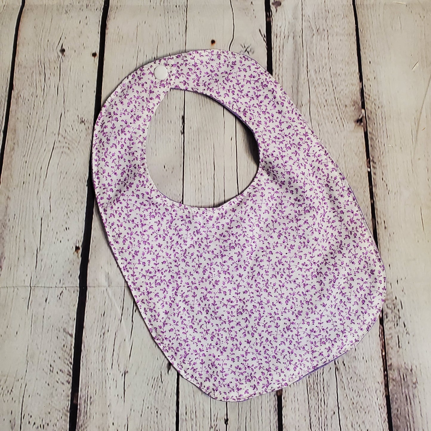 Purple Floral Bib