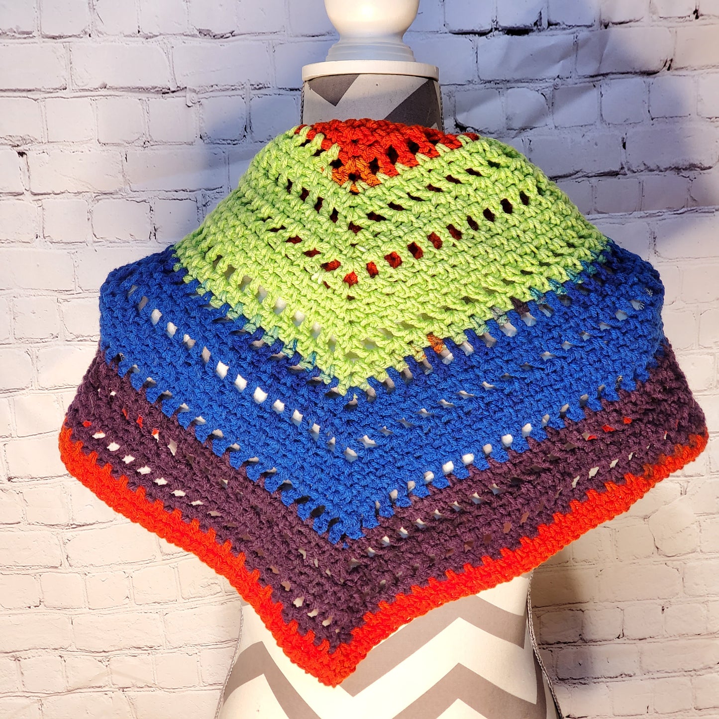 Multi Colored Triangle Shawl