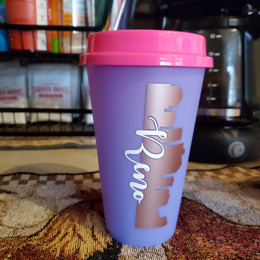 Reno Skyline Color Changing Hot Cup